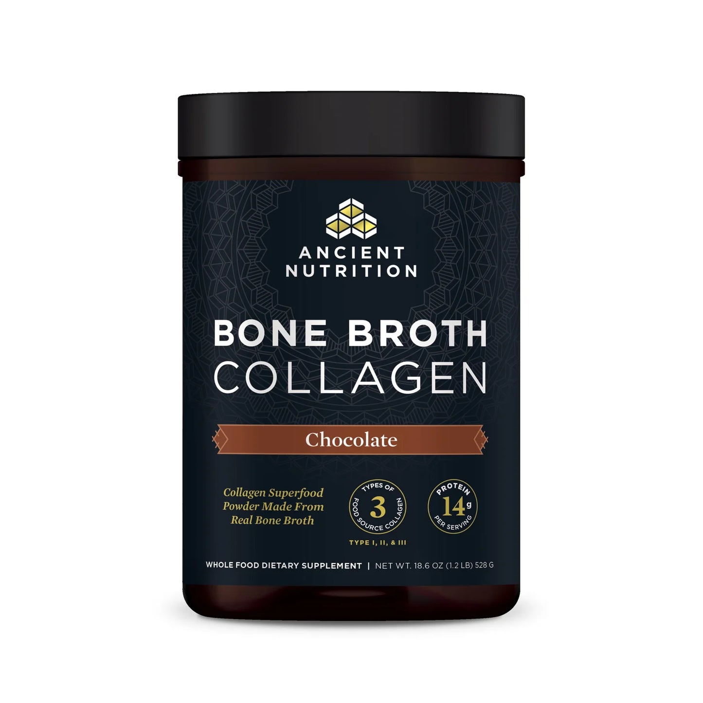 Ancient Nutrition Bone Broth Collagen Protein Chocolate