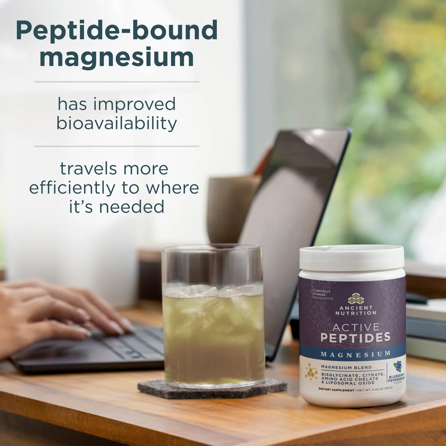 Active Peptides Magnesium Complex Blueberry Peppermint 4.83 oz
