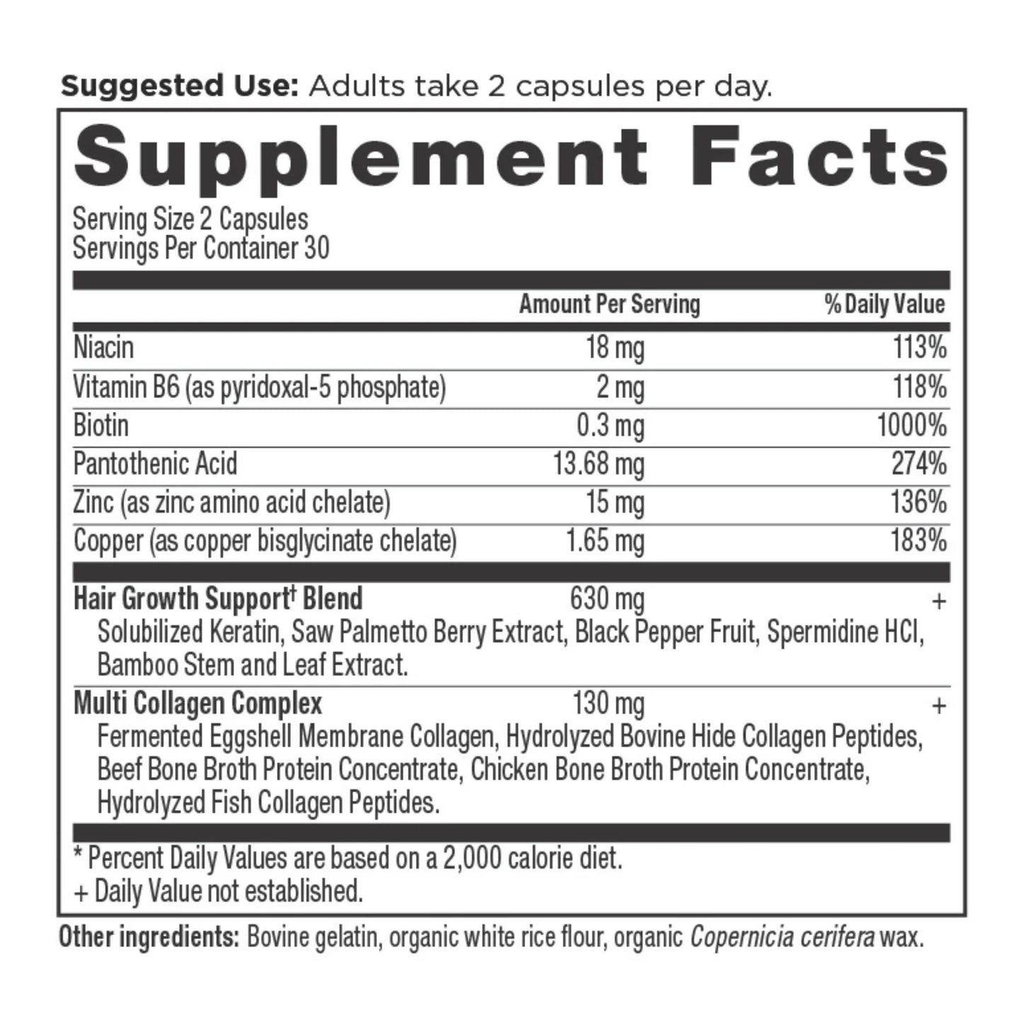 Ancient Nutrition Hair Growth + Collagen 60ct