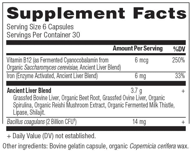Ancient Glandulars - Liver - Capsules - 180 ct