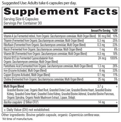 Ancient Glandulars - Organs Blend - Capsules - 180 ct