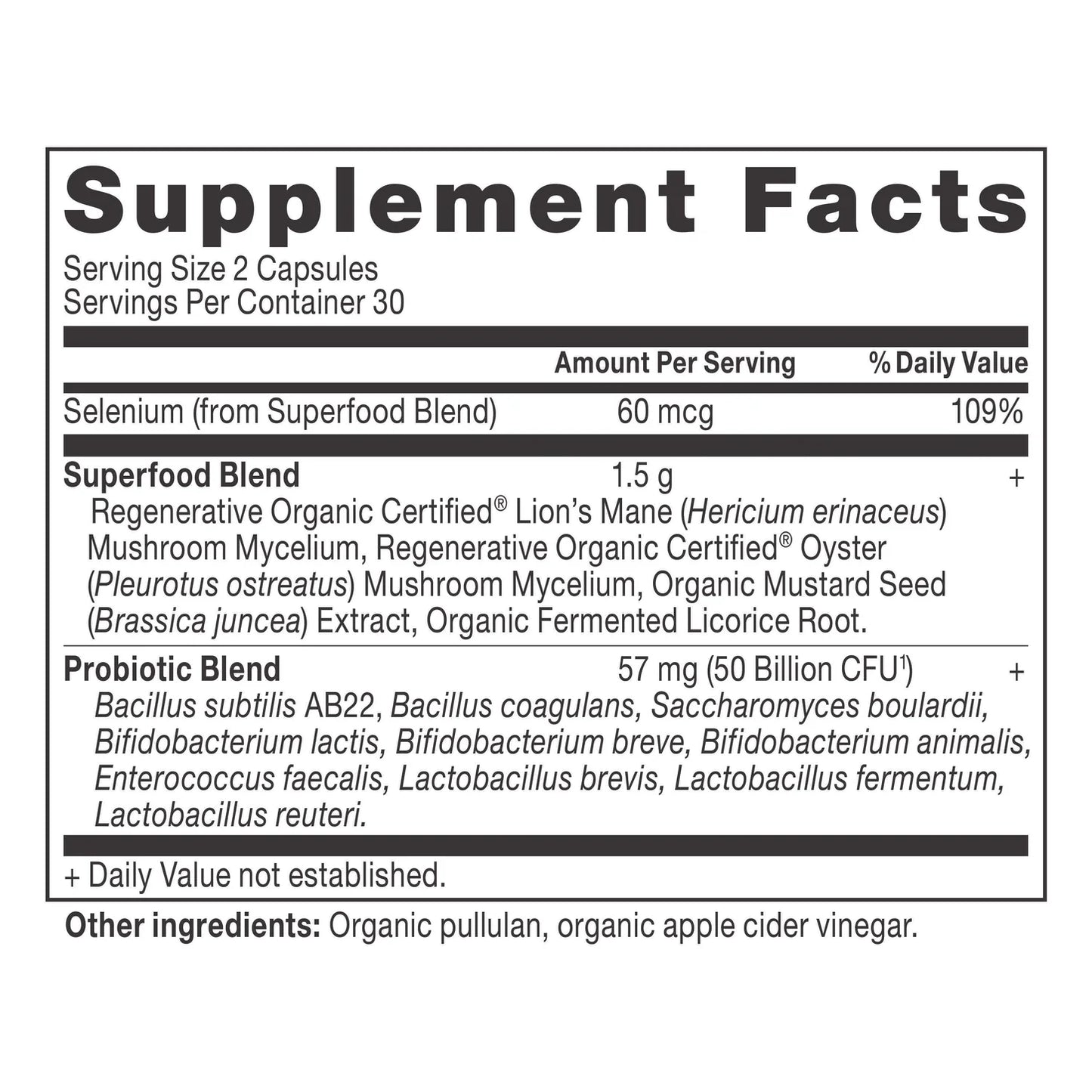 Regenerative Organic Certified® Gut Recovery Probiotics - 60ct