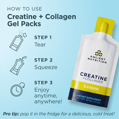 Creatine + Collagen - Gel - Lemon - 15ct