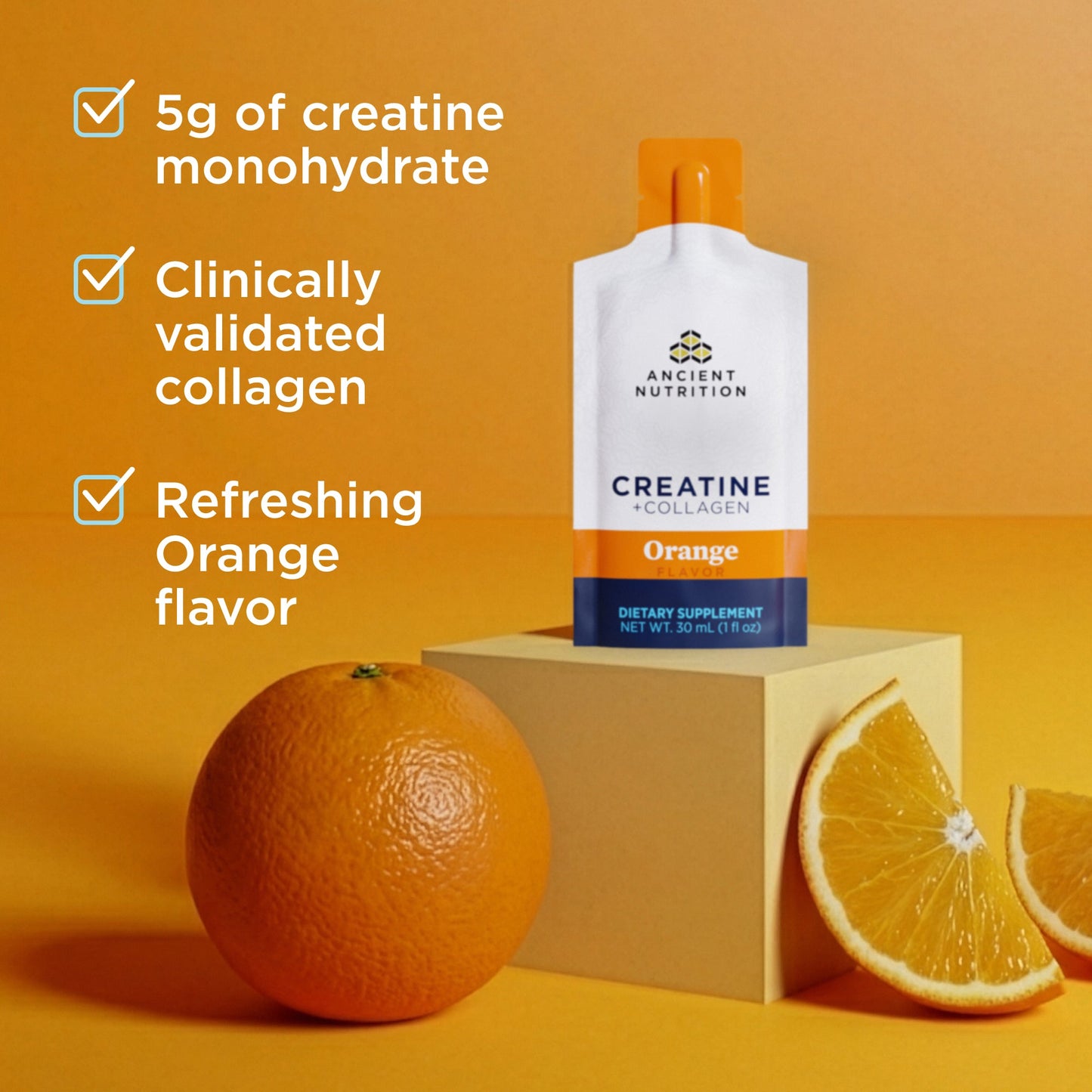 Creatine + Collagen - Gel - Orange - 15ct