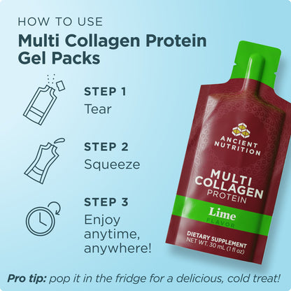 Multi Collagen Protein - Gel - Lime - 15ct