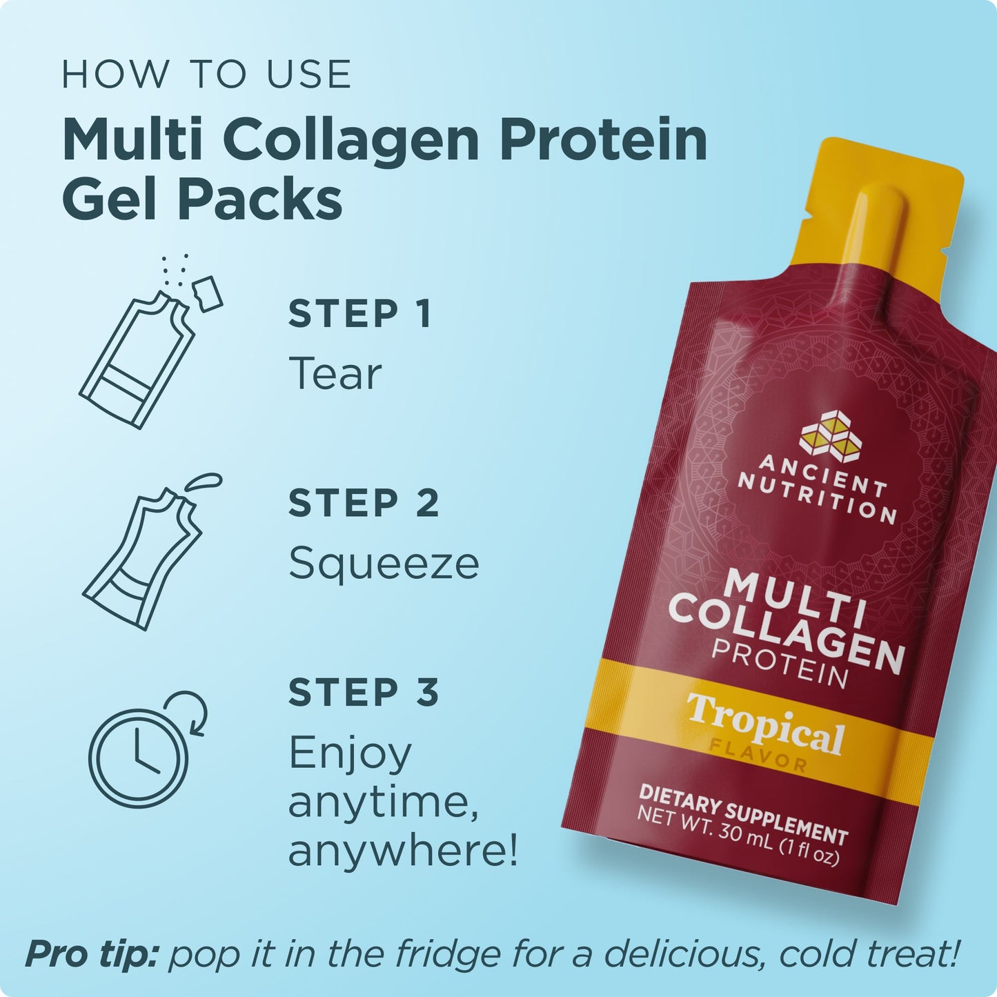 Multi Collagen Protein - Gel - Tropical - 15ct