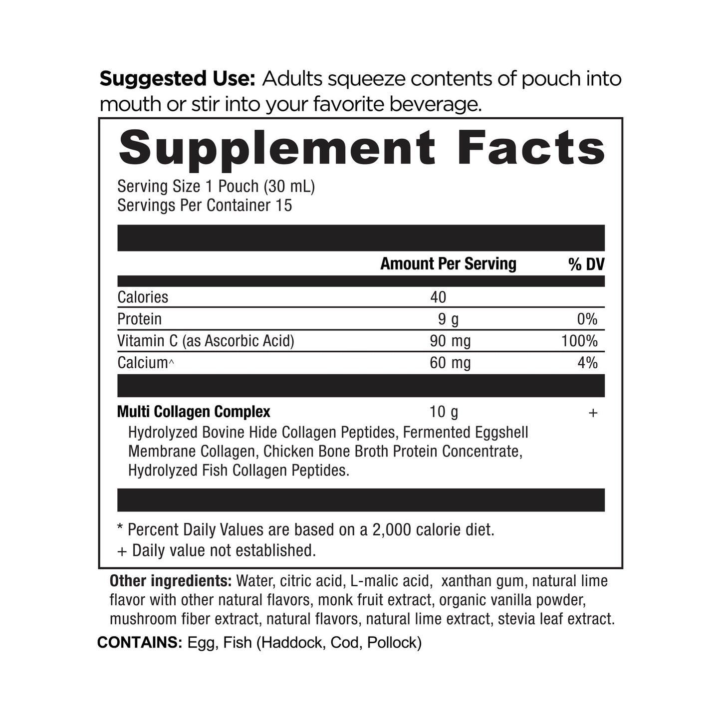 Multi Collagen Protein - Gel - Lime - 15ct