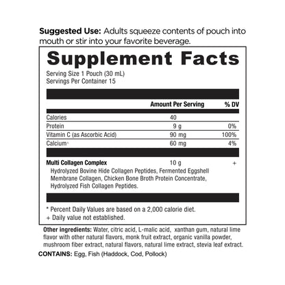 Multi Collagen Protein - Gel - Lime - 15ct