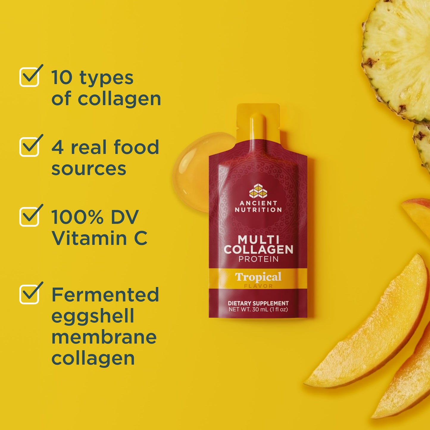 Multi Collagen Protein - Gel - Tropical - 15ct