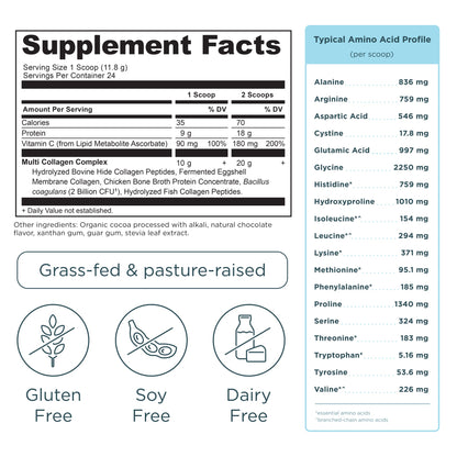 Multi Collagen Protein - Chocolate - 24 Serving