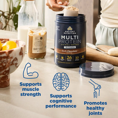 Ancient Nutrition Multi Protein Animal Based + Creatine Dark Chocolate