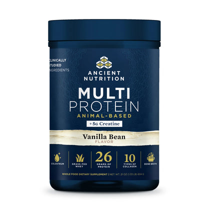 Ancient Nutrition Multi Protein Animal Based + Creatine Vanilla Bean