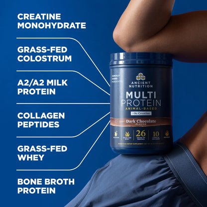 Ancient Nutrition Multi Protein Animal Based + Creatine Dark Chocolate