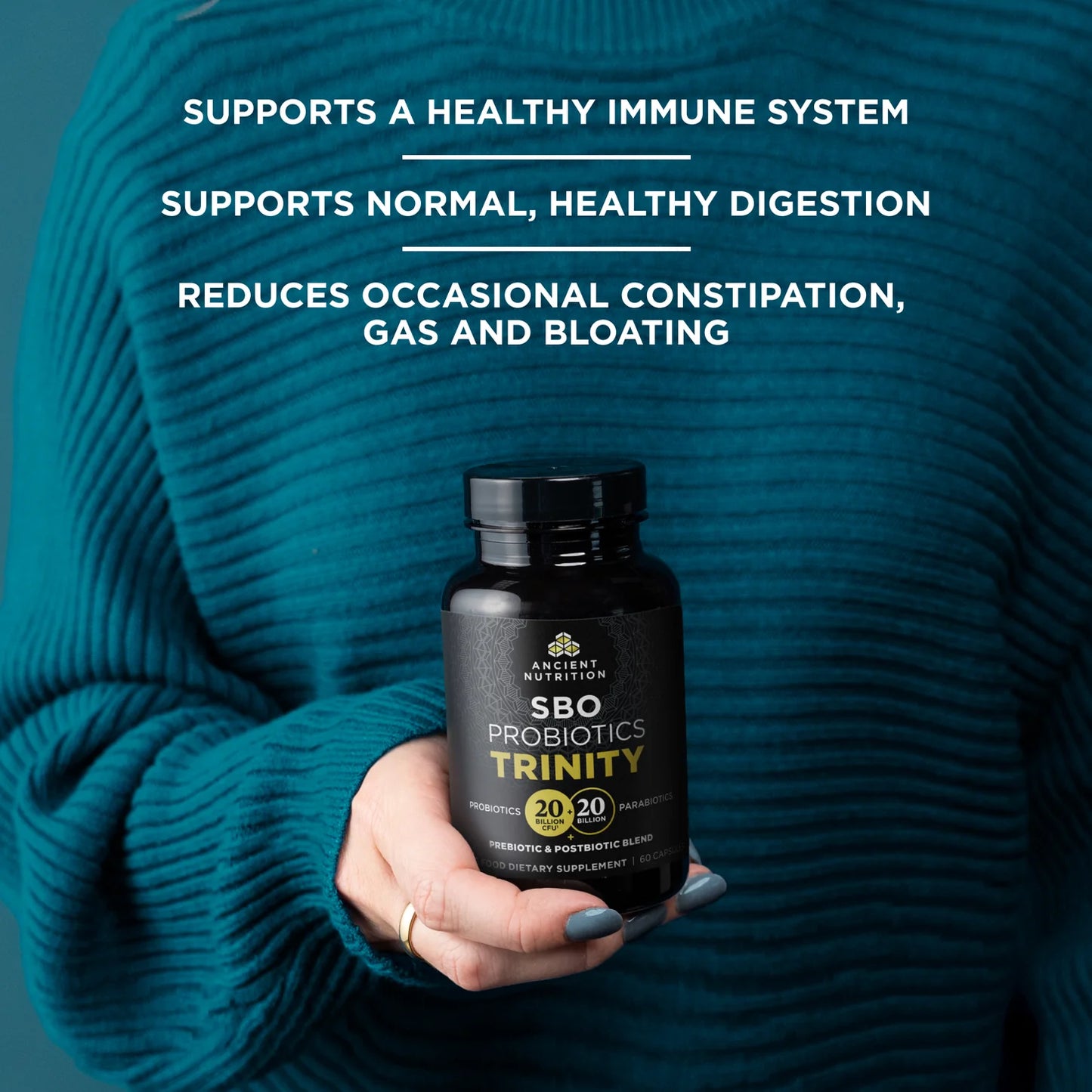 Ancient Nutrition SBO Probiotic - Trinity 60ct