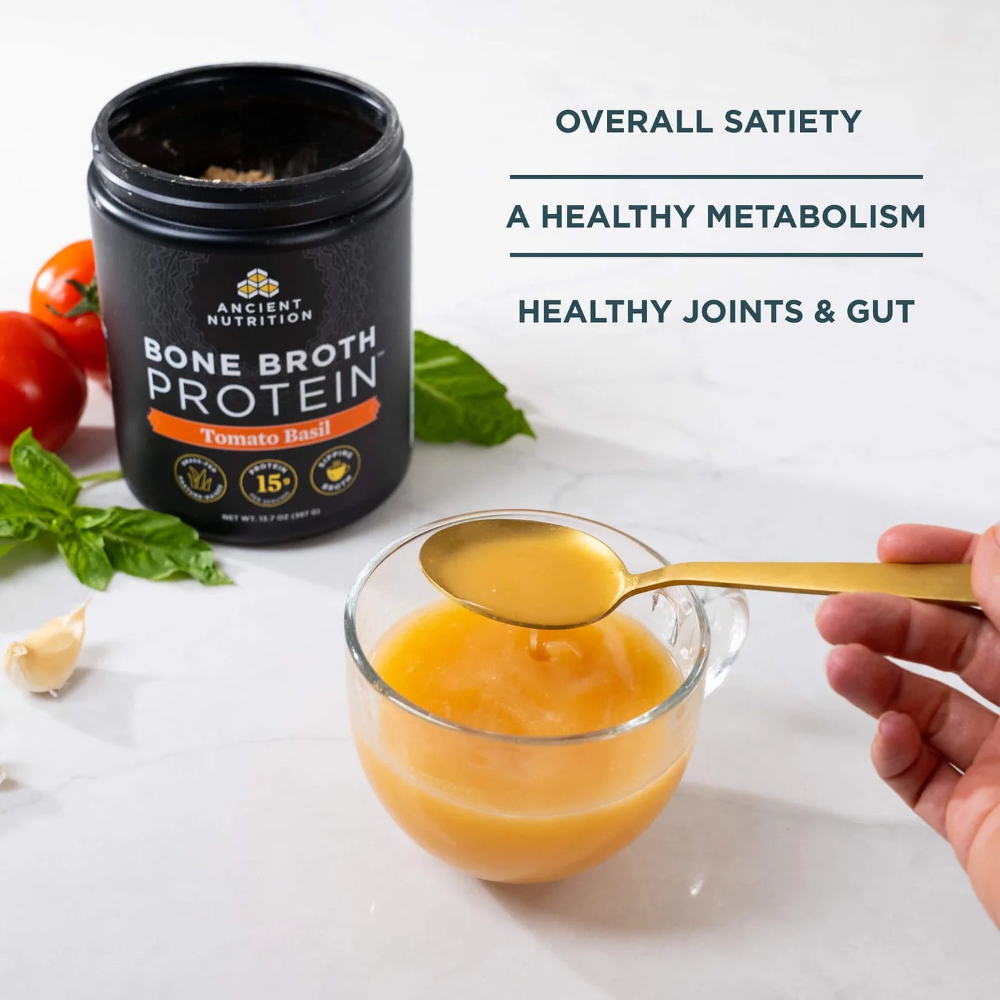 Ancient Nutrition Bone Broth Protein Tomato Basil