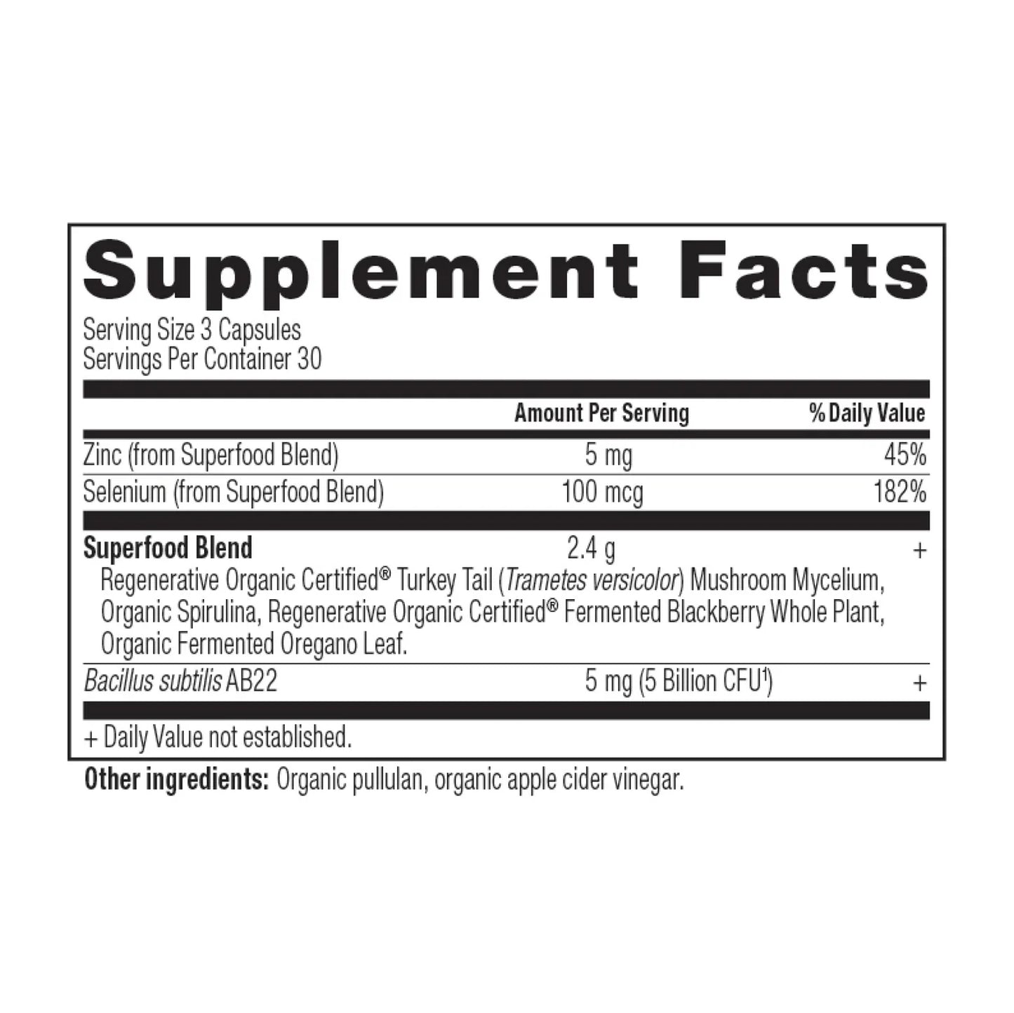 Ancient Nutrition Regenerative Certified Organic Candida Balance 90 capsule