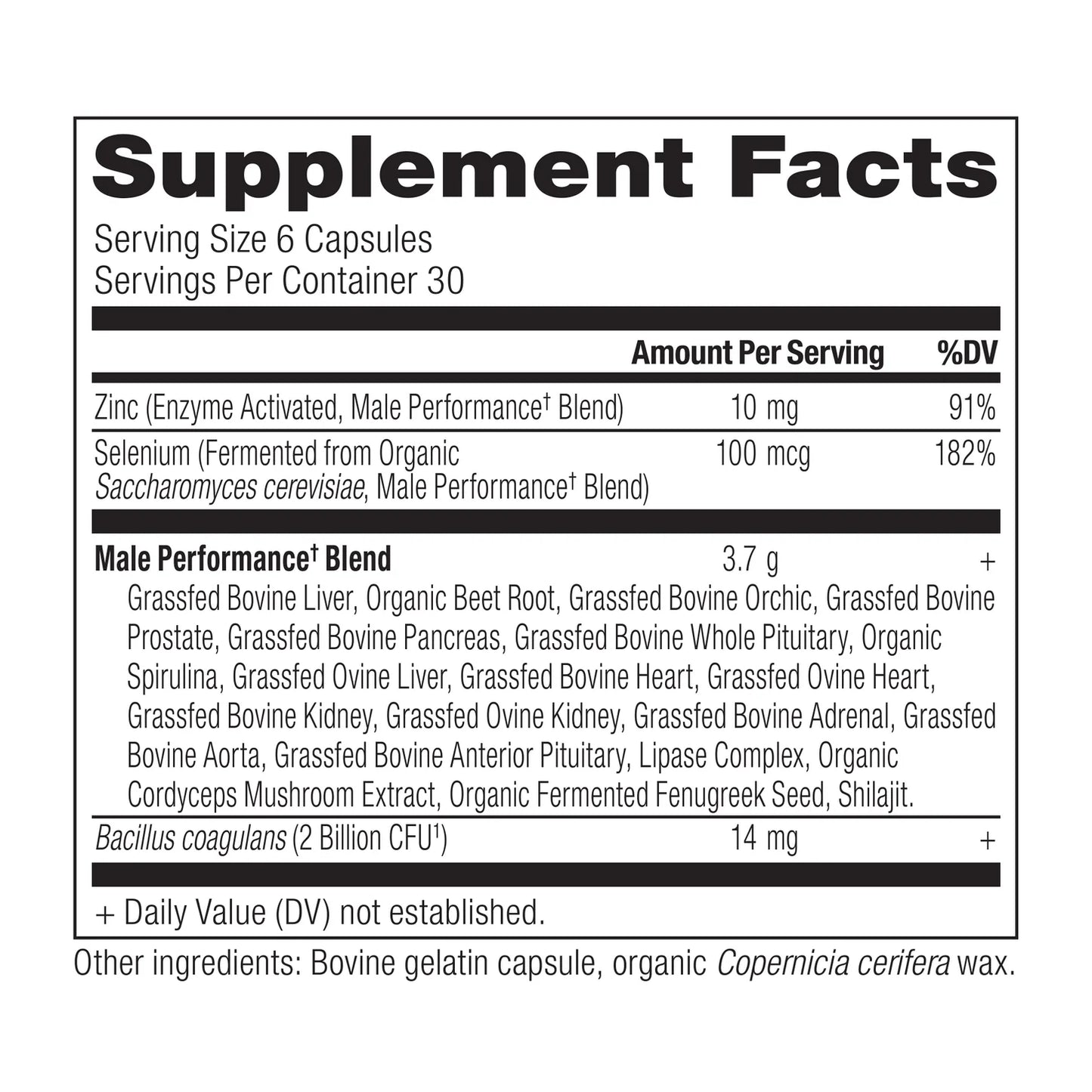 Ancient Glandulars - Male Performance - Capsules - 180 ct
