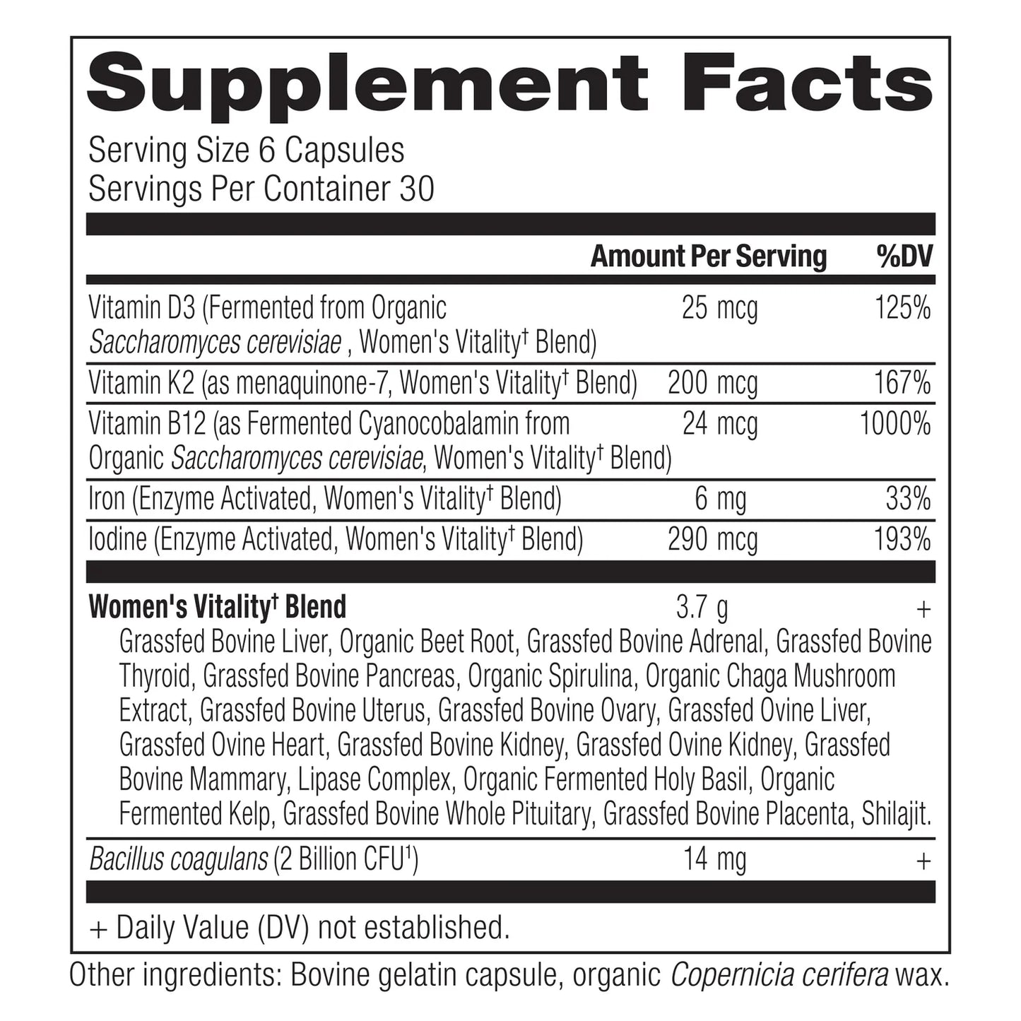 Ancient Glandulars - Women's Vitality - Capsules - 180 ct
