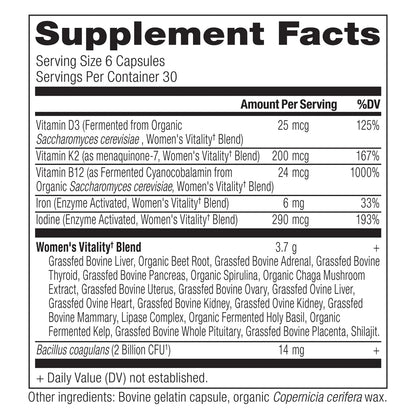 Ancient Glandulars - Women's Vitality - Capsules - 180 ct