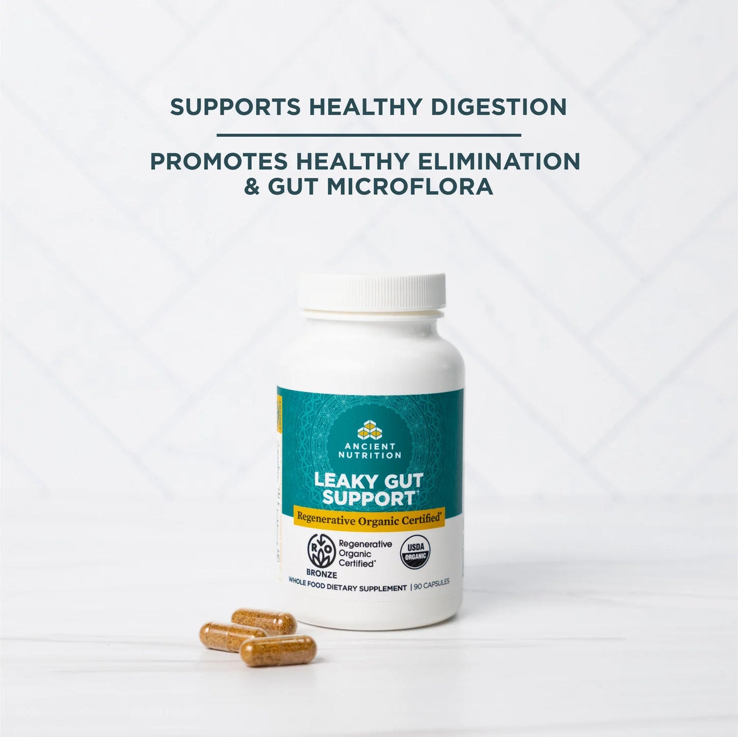 Ancient Nutrition Regenerative Certified Organic Leaky Gut Support 90 capsules