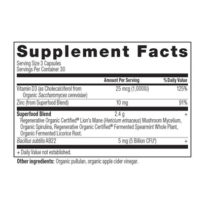 Ancient Nutrition Regenerative Certified Organic Leaky Gut Support 90 capsules