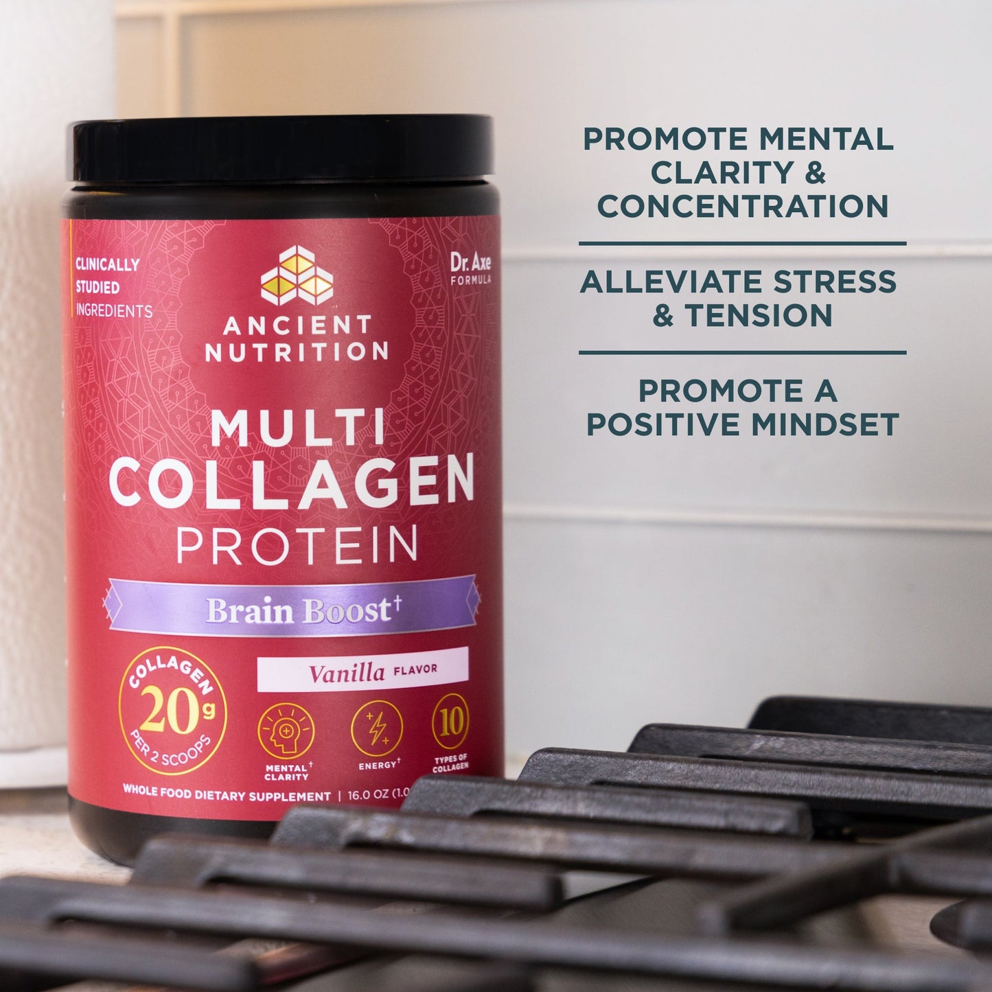 Multi Collagen Protein - Brain Boost - Vanilla - 45 Serving