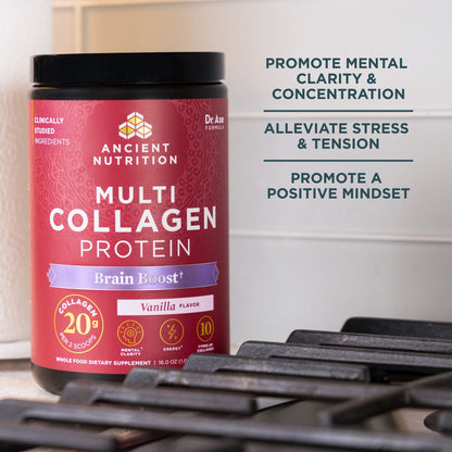 Multi Collagen Protein - Brain Boost - Vanilla - 45 Serving