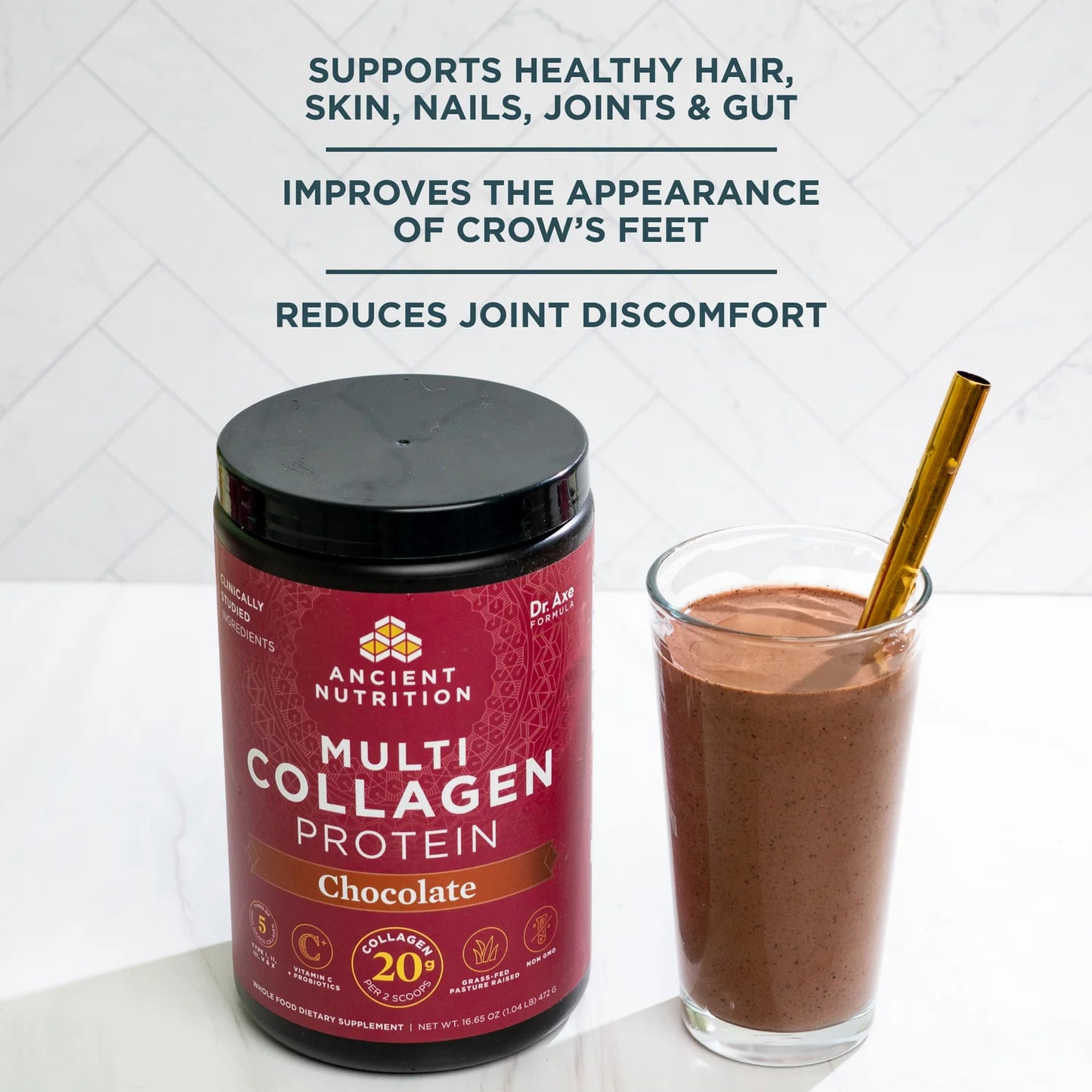 Ancient Nutrition Multi Collagen Protein Chocolate 24 servings