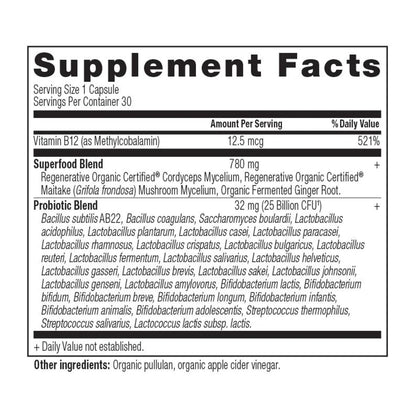 Ancient Nutrition Regenerative Organic Certified™ Once Daily Probiotics 30 capsules