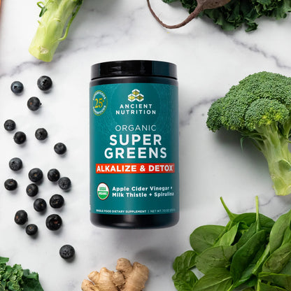 Ancient Nutrition Organic Super Greens Alkalize & Detox Powder