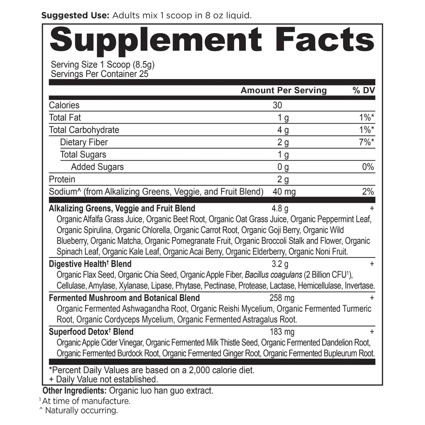 Ancient Nutrition Organic Super Greens Alkalize & Detox Powder