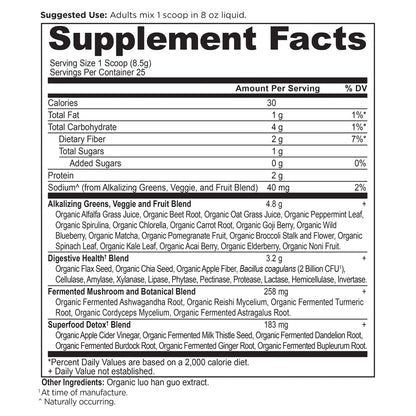 Ancient Nutrition Organic Super Greens Alkalize & Detox Powder