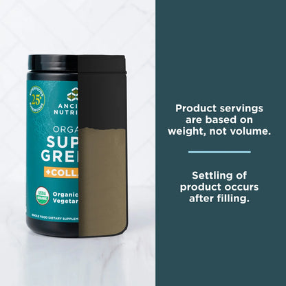 Ancient Nutrition Organic Super Greens + Collagen Powder
