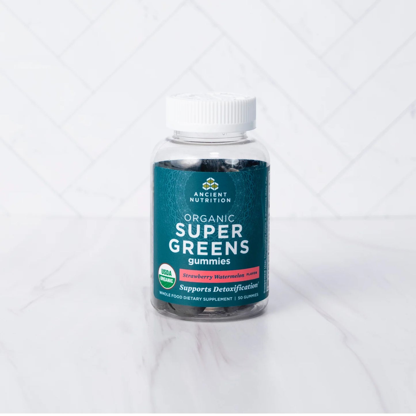 Ancient Nutrition Organic Super Greens Gummy - Strawberry Watermelon