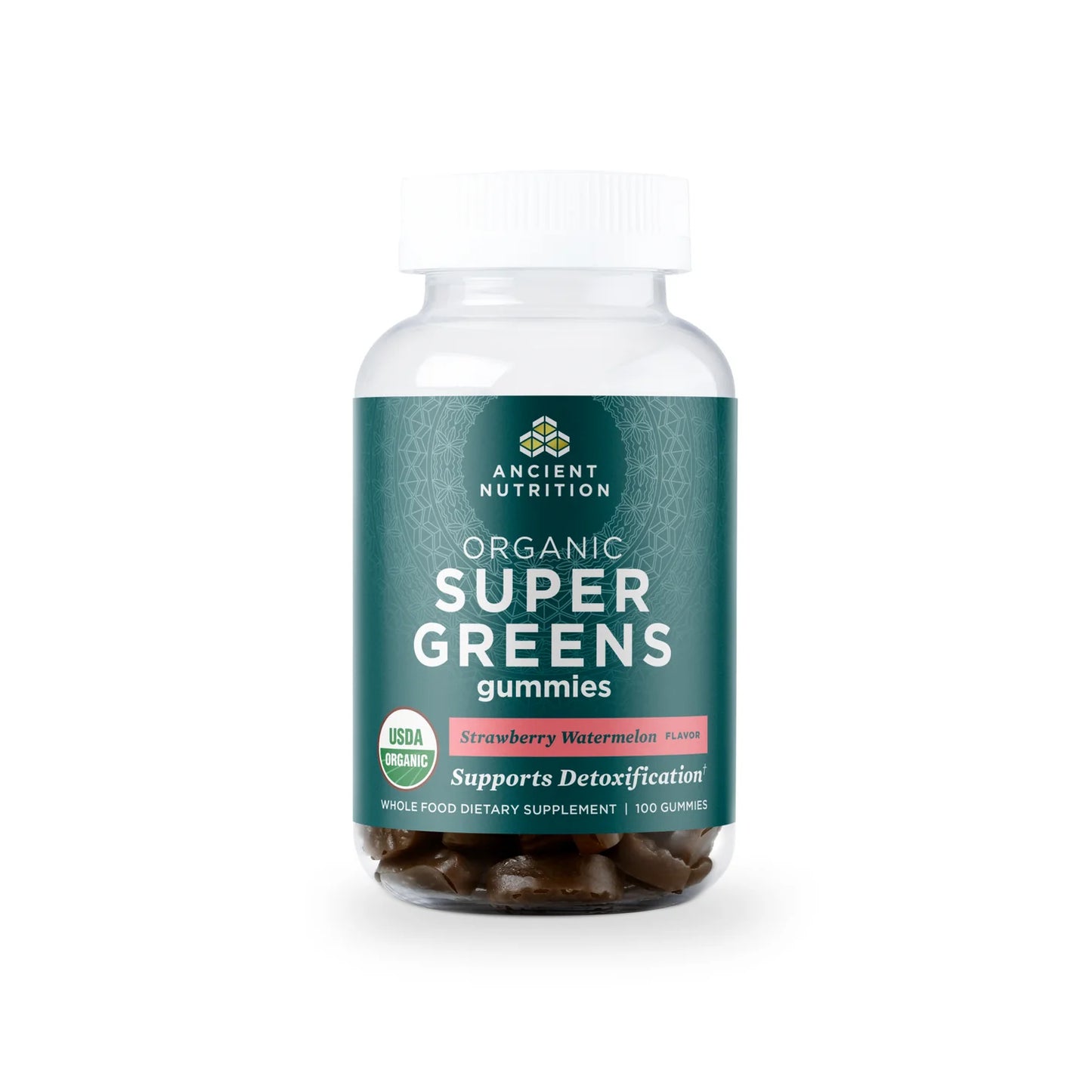 Ancient Nutrition Organic Super Greens Gummy - Strawberry Watermelon