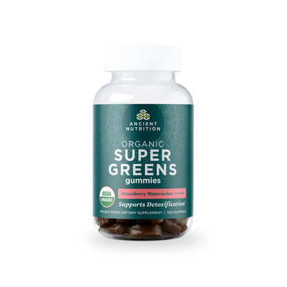 Ancient Nutrition Organic Super Greens Gummy - Strawberry Watermelon