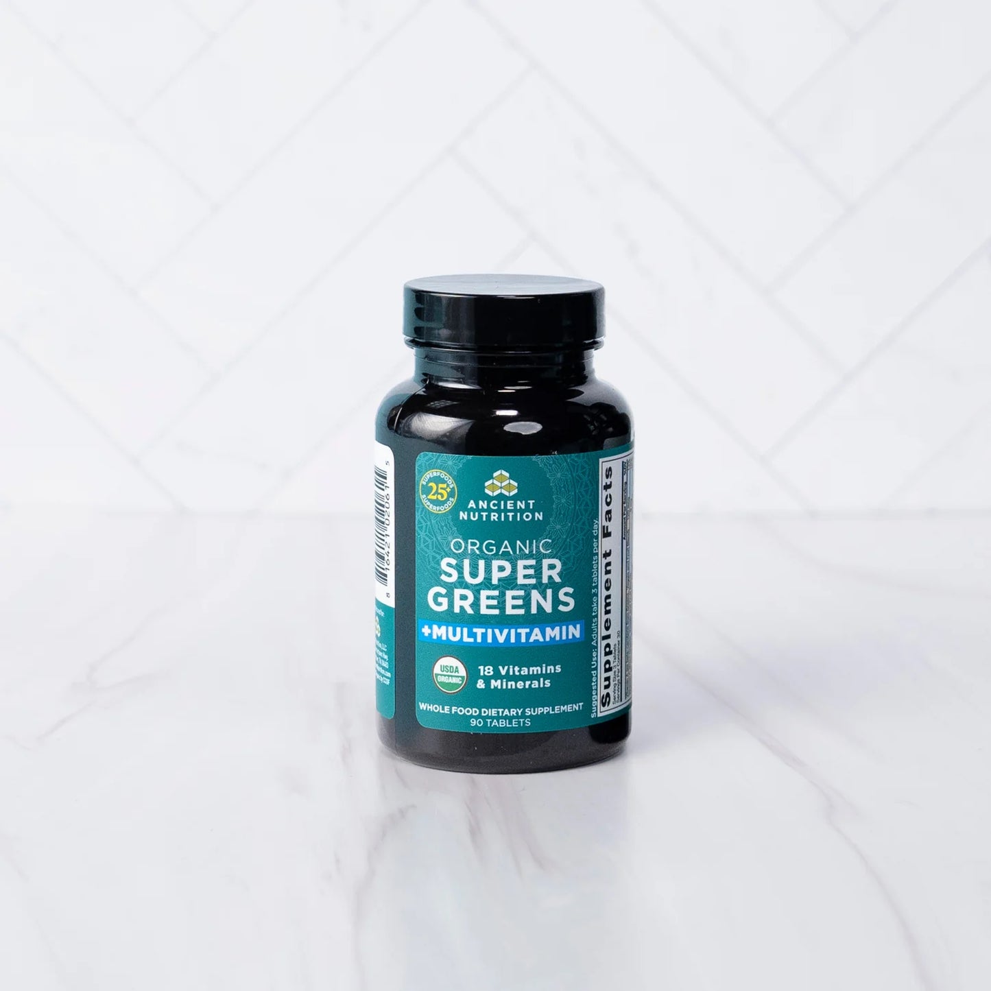 Ancient Nutrition Organic Super Greens + Multivitamin Tablets