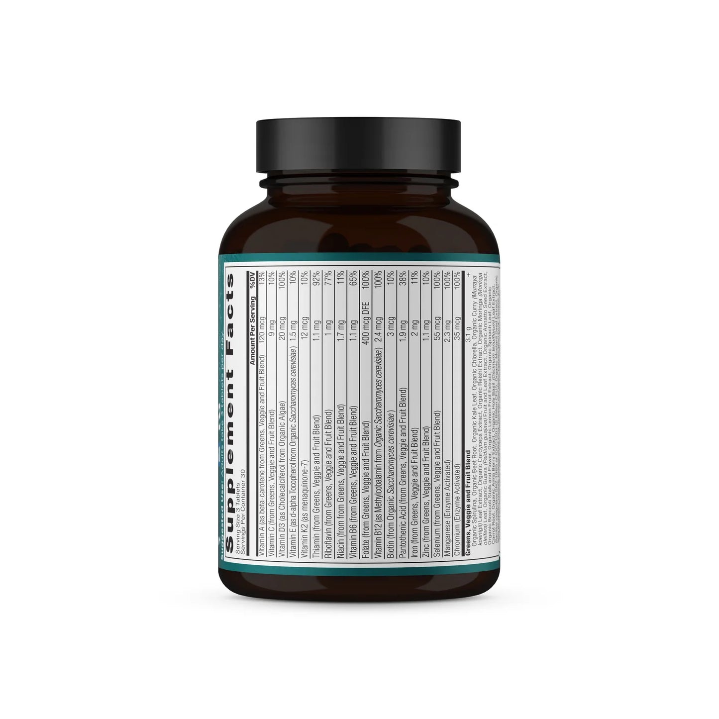 Ancient Nutrition Organic Super Greens + Multivitamin Tablets