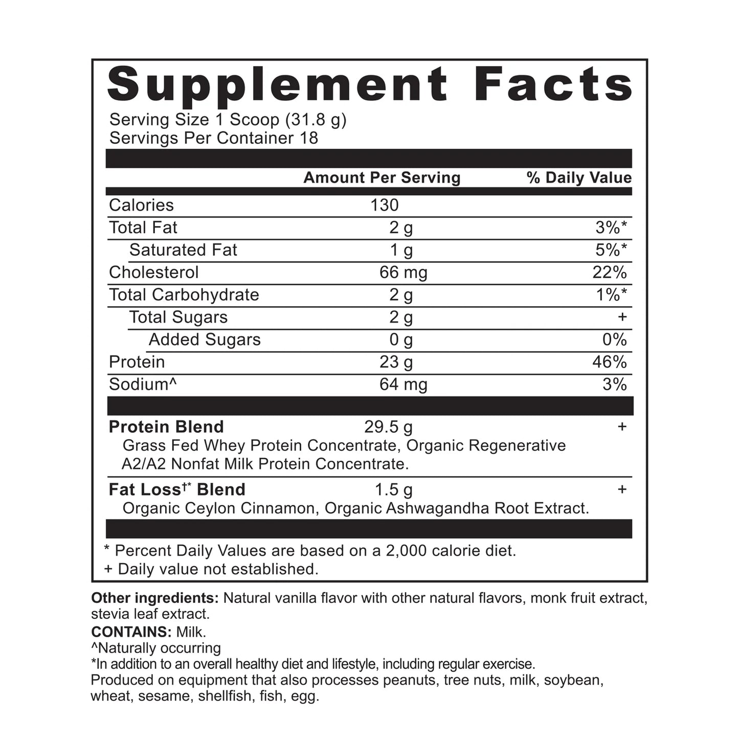 Ancient Nutrition Vanilla Cinnamon Fat Loss Blend Whey Protein
