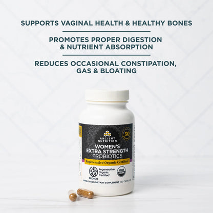 Ancient Nutrition Regenerative Organic Certified™ Women's Extra Strength Probiotics