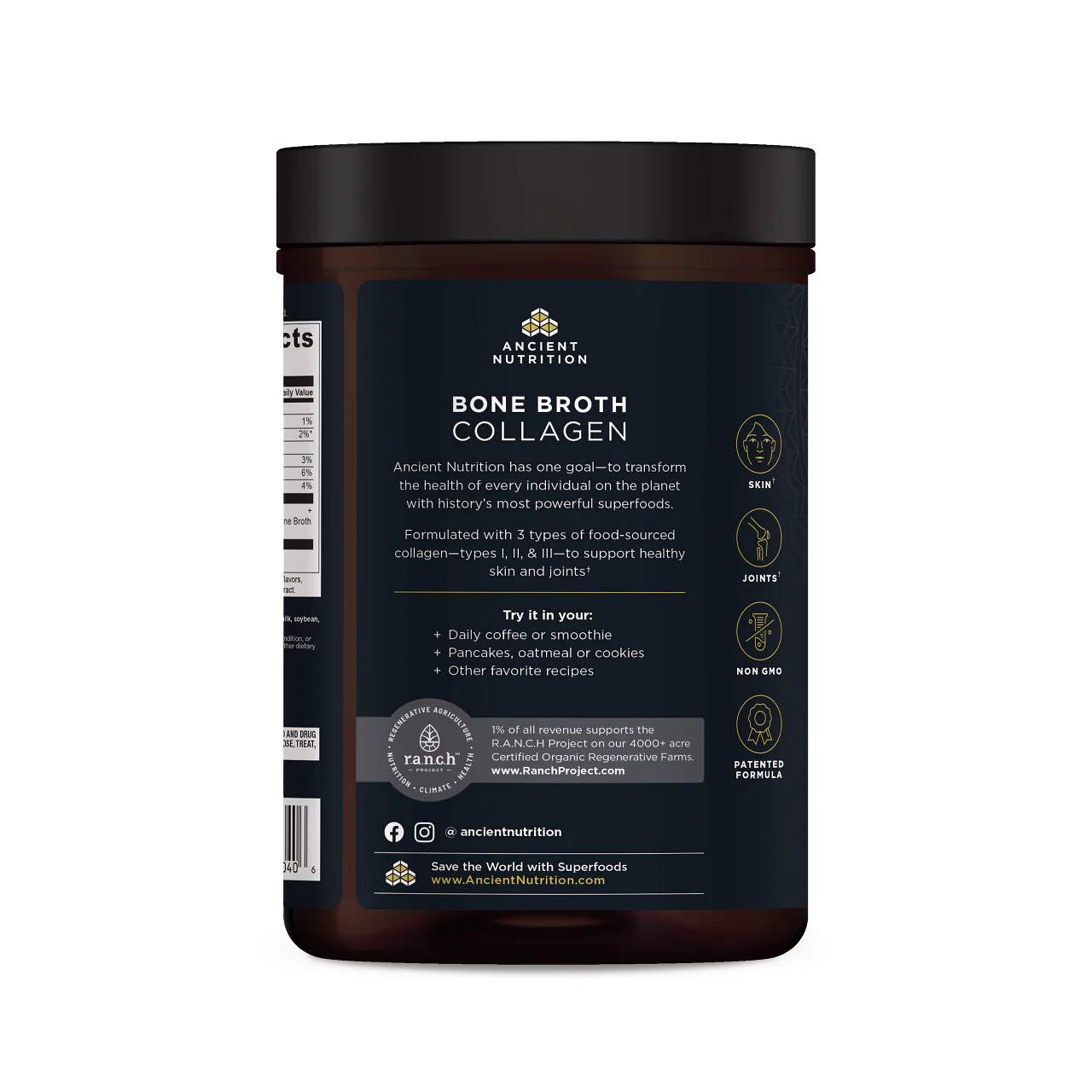 Ancient Nutrition Bone Broth Collagen Protein Chocolate