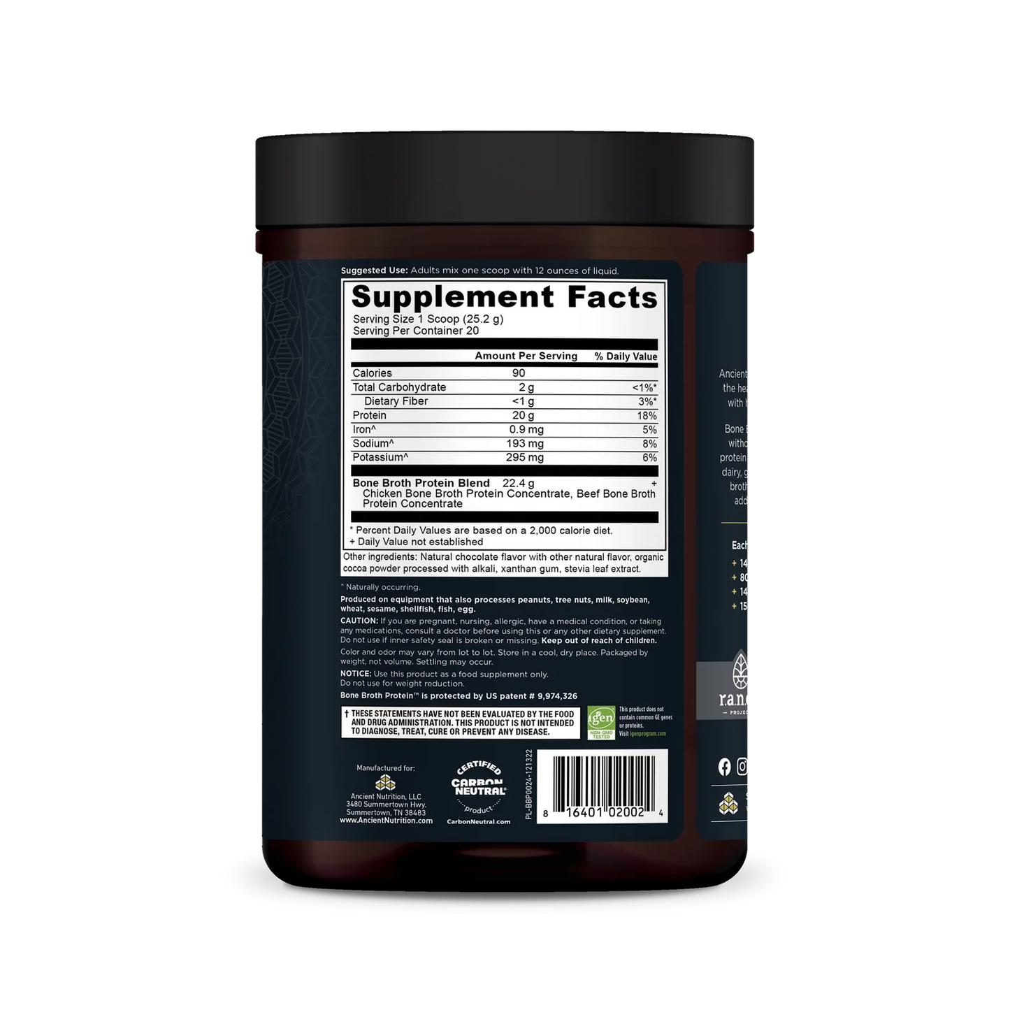 Ancient Nutrition Bone Broth Protein Chocalate