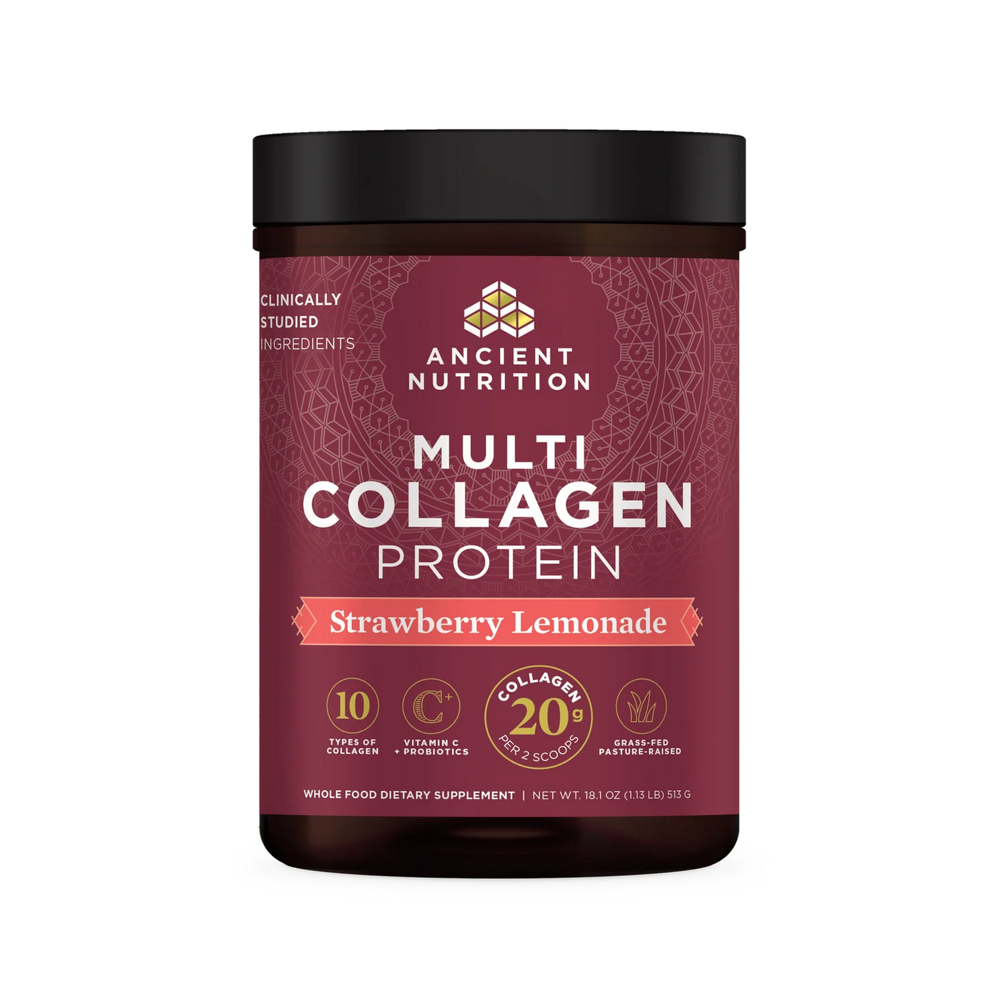 Ancient Nutrition Multi Collagen Protein Strawberry Lemonade 45 servings