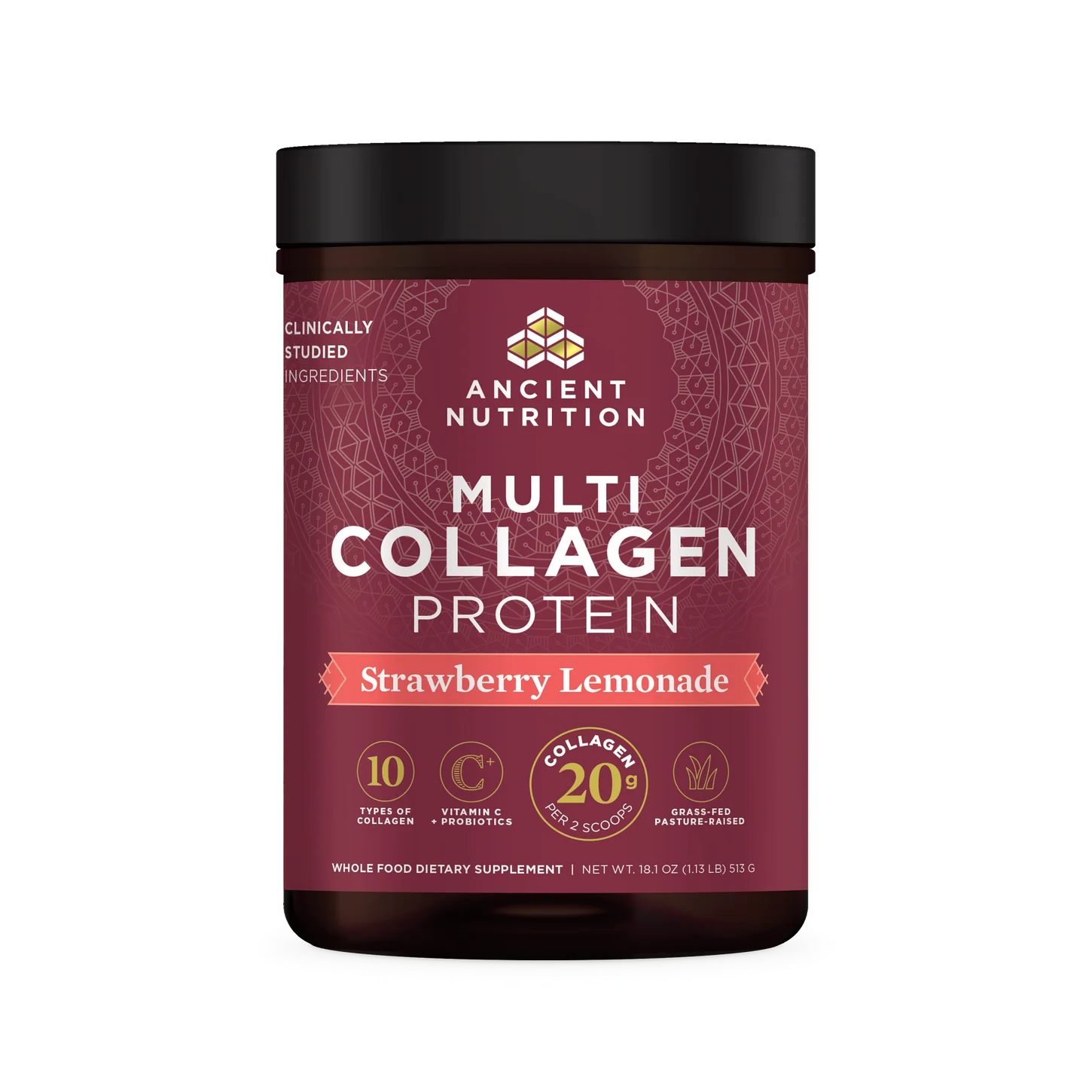 Ancient Nutrition Multi Collagen Protein Strawberry Lemonade 45 servings